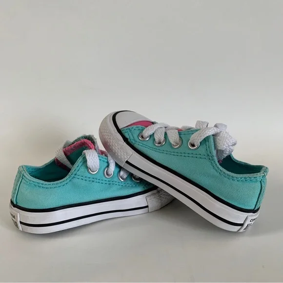 Mint green discount toddler converse